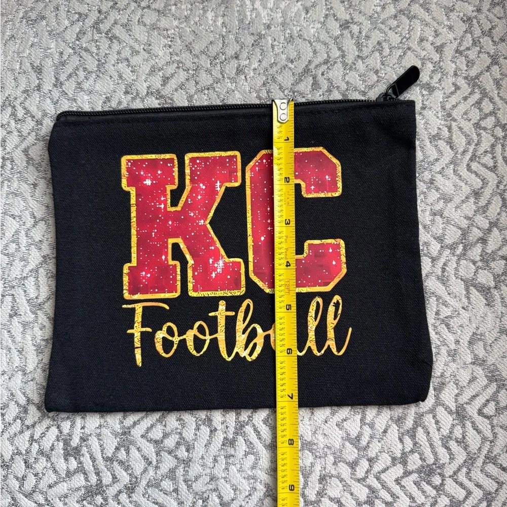 NEW KC Football Black Pouch